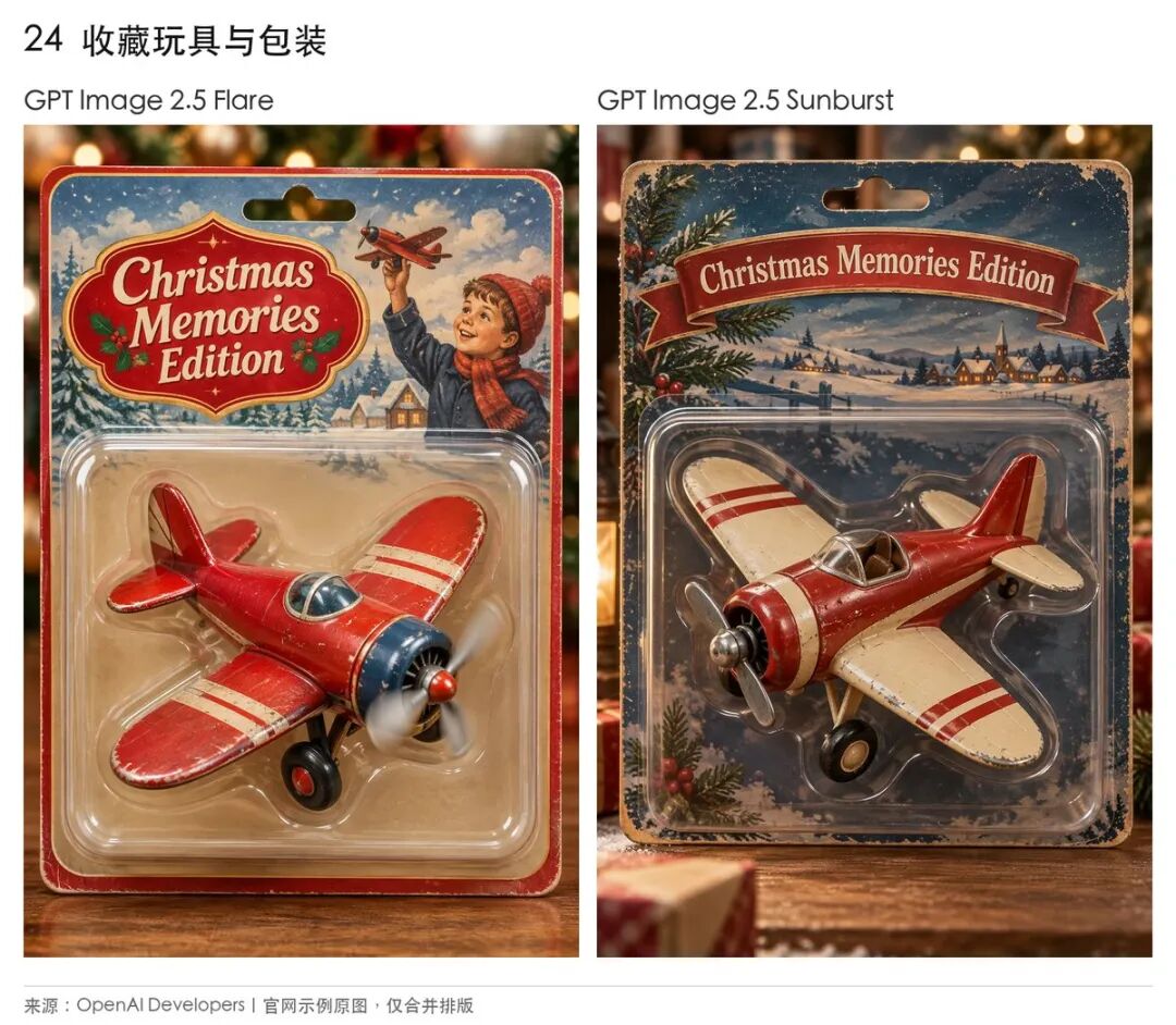 原文Christmas Memories Edition复古玩具飞机包装示例